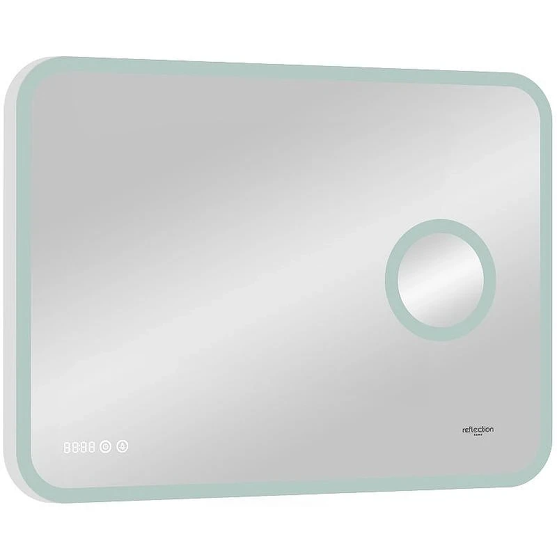 Зеркало Reflexion Point 800х700 RF4513PT с подсветкой с сенсорным выключателем, диммером и часами