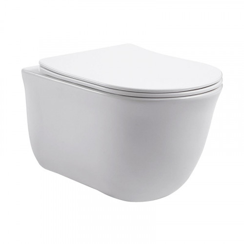 Унитаз Azario Lista AZ-1177T подвесной цвет Белый с сиденьем Микролифт