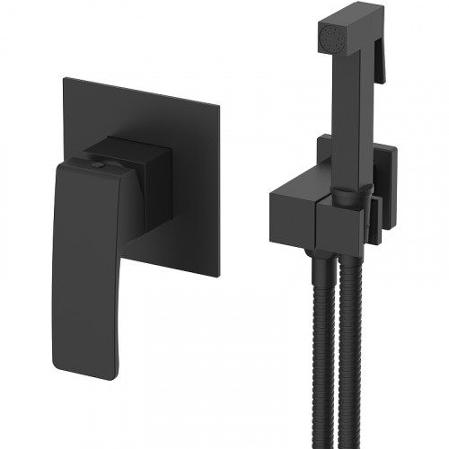 Гигиенический душ со смесителем Raglo R01.53.06 Черный матовый латунь встраиваемый