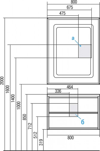 Тумба под раковину Aquaton Римини 80 1A226701RN010 подвесная Белый глянец МДФ / ЛДСП