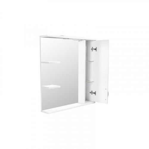 Зеркало со шкафом Stella Polar Кармела 75 SP-00002032 с подсветкой цвет Белое серебро