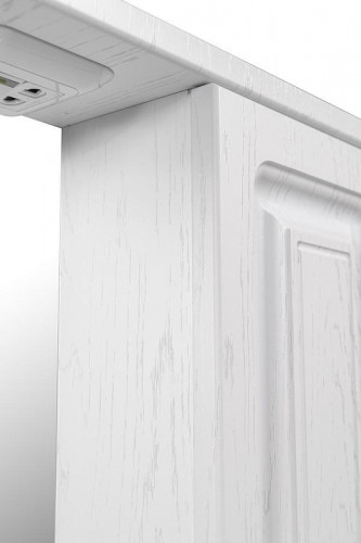 Зеркало со шкафом Stella Polar Кармела 75 SP-00002032 с подсветкой цвет Белое серебро