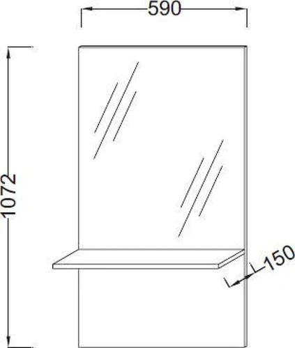 Зеркало Jacob Delafon Struktura 59 EB1212-E16 цвет Ореховое дерево