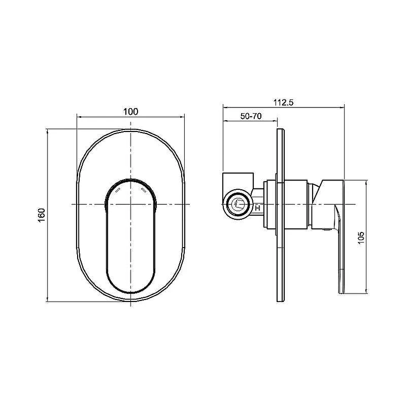 Смеситель для душа Koller Pool Round Arc RA10450 Хром