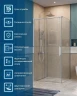 Душевой уголок BelBagno Soft Close-1 100x80 SOFT_CLOSE-1-AH-1-100/80-C-Cr профиль Хром стекло прозрачное