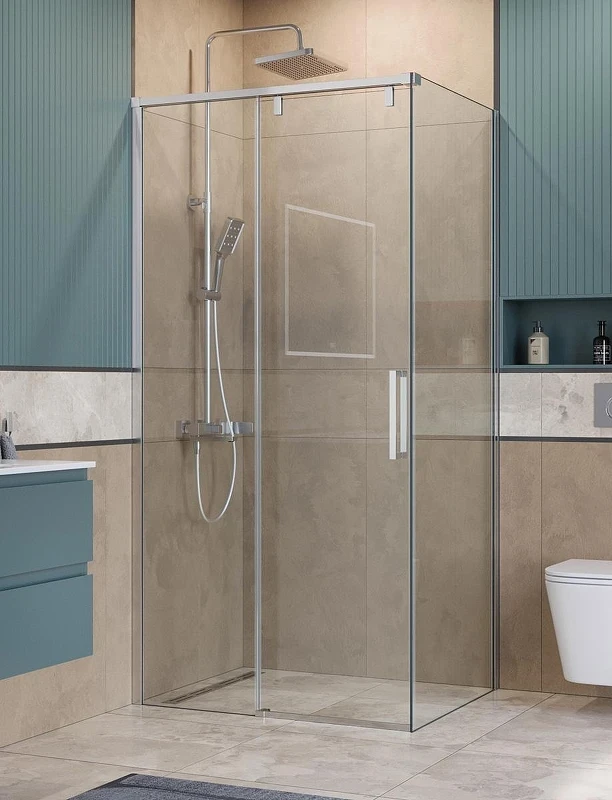 Душевой уголок BelBagno Soft Close-1 100x80 SOFT_CLOSE-1-AH-1-100/80-C-Cr профиль Хром стекло прозрачное