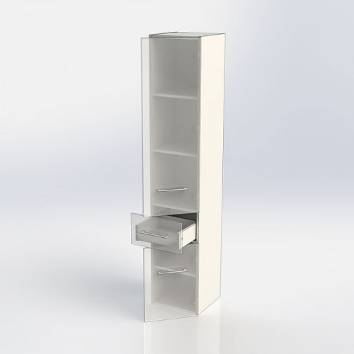 Шкаф пенал Aquanet Порто 35 L 201374 подвесной Белый МДФ / ЛДСП