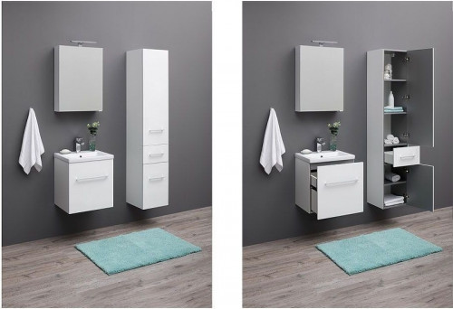 Шкаф пенал Aquanet Порто 35 L 201374 подвесной Белый МДФ / ЛДСП