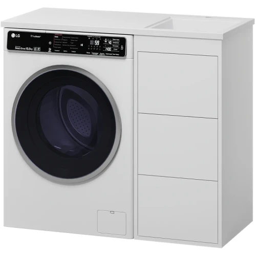 Тумба под раковину Brevita Grafit 100 GRA-01040-023Я Белая матовая МДФ / ЛДСП