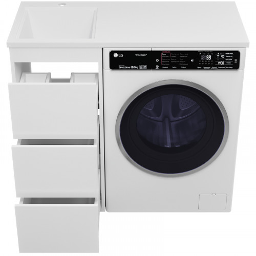 Тумба под раковину Brevita Grafit 100 GRA-01040-023Я Белая матовая МДФ / ЛДСП