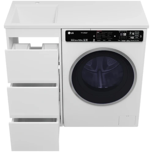 Тумба под раковину Brevita Grafit 100 GRA-01040-023Я Белая матовая МДФ / ЛДСП