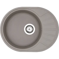 Кухонная мойка Aquaton Чезана 57 1A711232CS250 Серый шелк искусственный камень (литьевой мрамор) встраиваемый