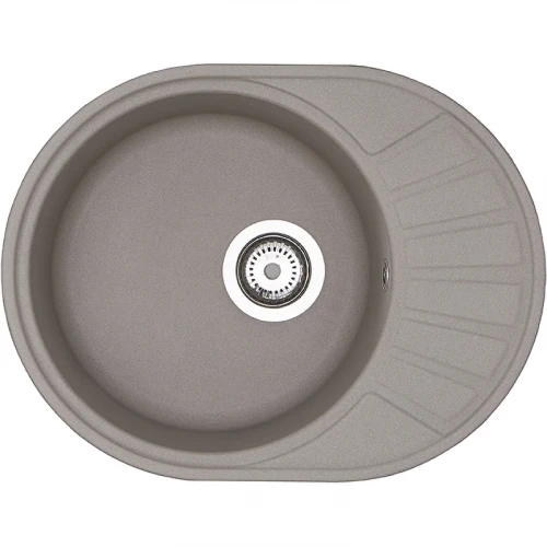 Кухонная мойка Aquaton Чезана 57 1A711232CS250 Серый шелк искусственный камень (литьевой мрамор) встраиваемый