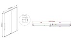 Душевая дверь Vincea Arno 120 VPS-1A120CG профиль Хром стекло тонированное