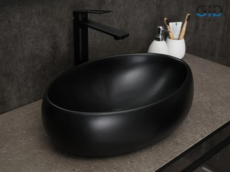 Раковина-чаша Gid Lago 48 Bm9030b 53372 цвет Черный матовый