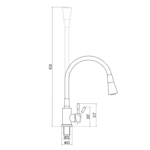 Смеситель для кухни Savol S-3002CM-07 цвет Золото матовое