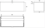 Тумба под раковиной Emco Vanity Units 120 9583 274 21 подвесная Белая глянцевая