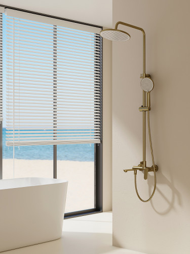 Душевая система Splenka S41.24.03 Золото матовое латунь на стену