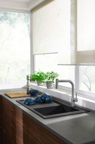 Смеситель для кухни Hansgrohe Metris Select M71 73802000 Хром латунь