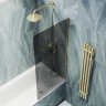 Шторка на ванну Maybah Glass MGV-79-3ш 500x1400 в широком профиле Золото стекло графитовое