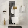 Инсталляция WasserKRAFT Salm 27TLT.010.ME.WH.PG04 для унитаза Белое стекло с клавишей смыва Золото глянцевое