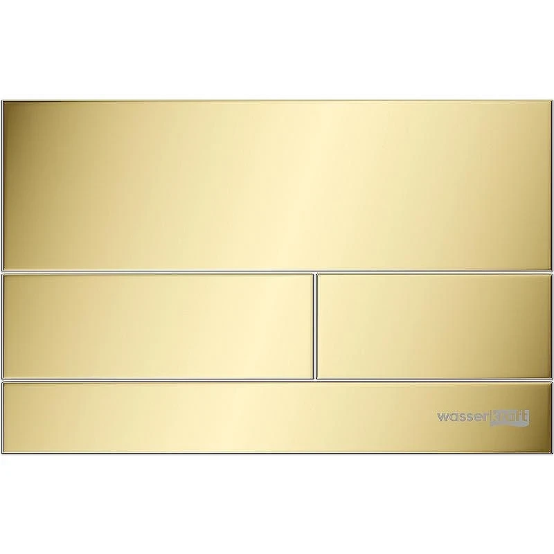 Инсталляция WasserKRAFT Salm 27TLT.010.ME.WH.PG04 для унитаза Белое стекло с клавишей смыва Золото глянцевое