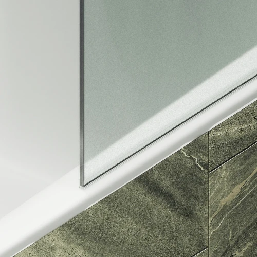 Шторка на ванну Maybah Glass MGV-95-6ш 900x1400 в широком профиле Черный стекло сатиновое