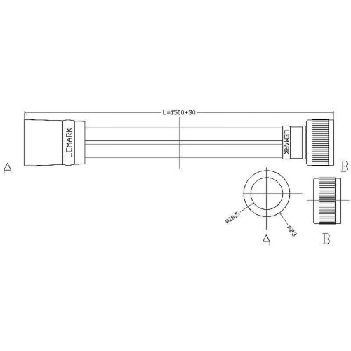 Душевой шланг Lemark LE8053P Серый