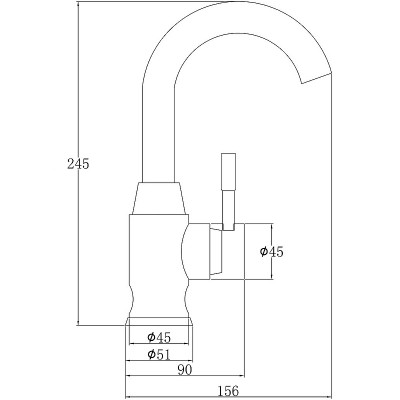Смеситель для кухни ZorG Steel Hammer SH 6166 INOX Нержавеющая сталь