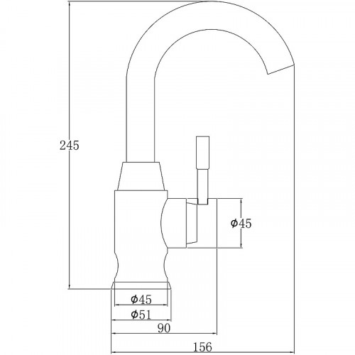 Смеситель для кухни ZorG Steel Hammer SH 6166 INOX Нержавеющая сталь