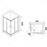 Душевой уголок RGW Passage PA-146 120х90 020814692-11 профиль Хром стекло прозрачное
