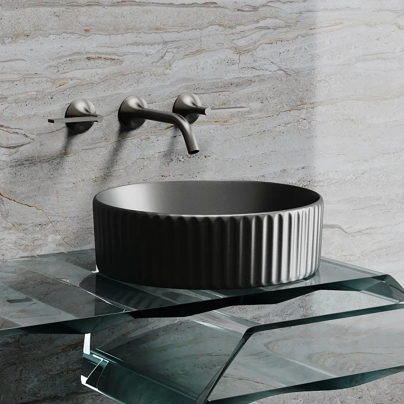 Раковина-чаша Ceramicanova Element 36 CN6057MDH Темный антрацит матовый фарфор накладная