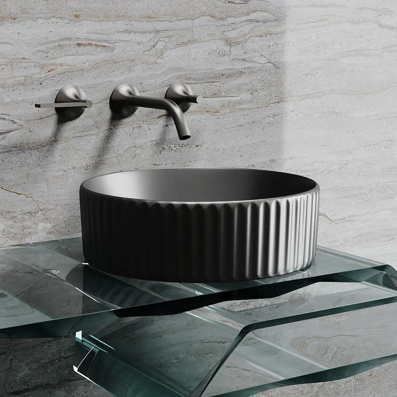Раковина-чаша Ceramicanova Element 36 CN6057MDH Темный антрацит матовый фарфор накладная
