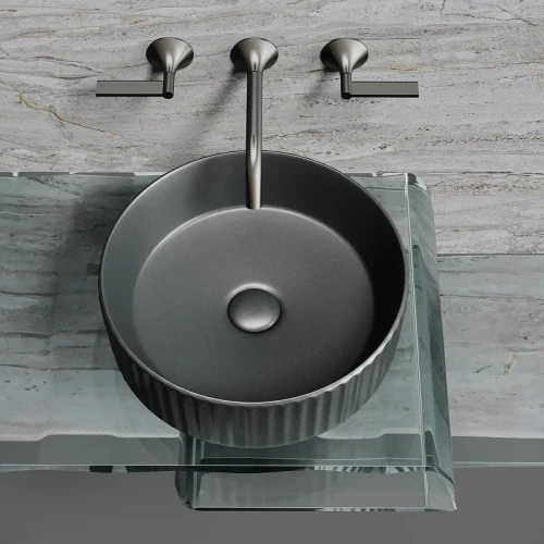 Раковина-чаша Ceramicanova Element 36 CN6057MDH Темный антрацит матовый фарфор накладная
