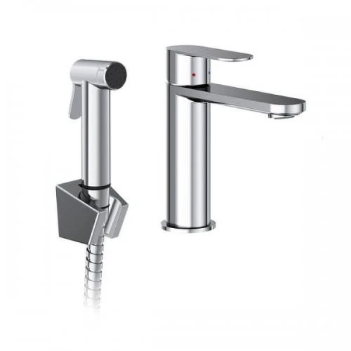 Смеситель для раковины Ravak Chrome II CR II 112.00CR X070450 с гигиеническим душем цвет Хром