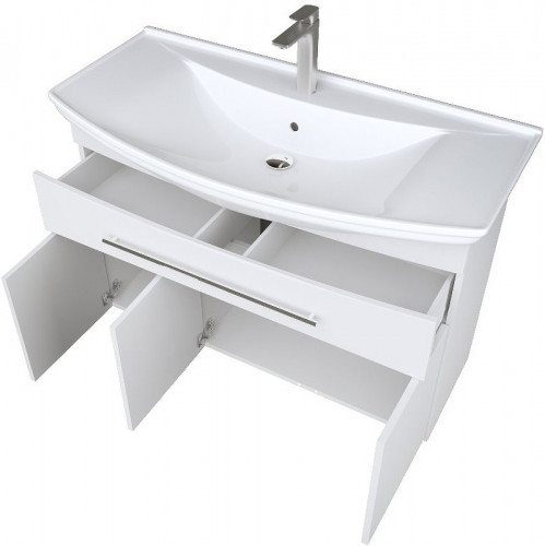 Тумба под раковину 1MarKa Lina New 105Н У94492 Белый глянец МДФ / ЛДСП