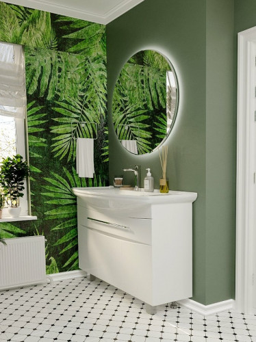 Тумба под раковину 1MarKa Lina New 105Н У94492 Белый глянец МДФ / ЛДСП