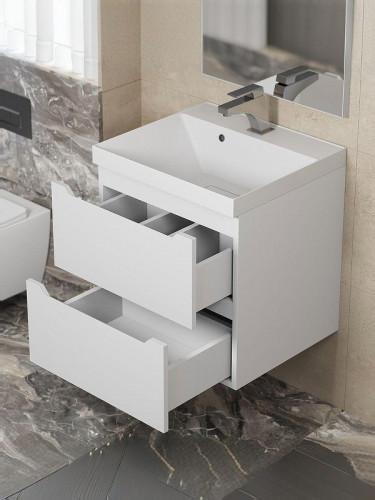 Тумба под раковину Uperwood Tanos New 50 2191020000 подвесная цвет Белый матовый