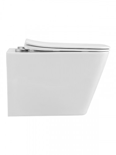 Комплект унитаза с инсталляцией Agger ATI10150+APB244 цвет Белый с сиденьем Микролифт и клавишей смыва цвет Черный матовый