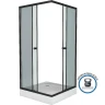 Душевой уголок Niagara Eco 80х80 NG-008-14QT профиль Черный стекло тонированное