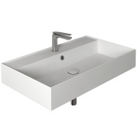 Раковина Simas Agile 81 AG81 bi*1 Белая фарфор подвесная, полувстраиваемая