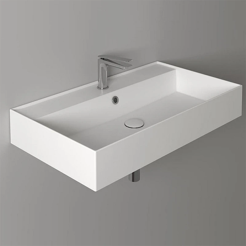 Раковина Simas Agile 81 AG81 bi*1 Белая фарфор подвесная, полувстраиваемая