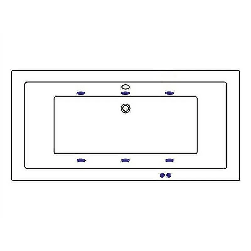 Акриловая ванна Whitecross Savia Duo 170x80 0103.170080.100.SOFT.GL с гидромассажем
