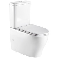 Унитаз компакт WeltWasser Angerbach 001 GL-WT 10000005966 Белый глянец с бачком и сиденьем Микролифт фаянс напольный