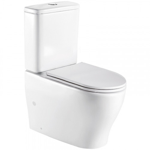Унитаз компакт WeltWasser Angerbach 001 GL-WT 10000005966 Белый глянец с бачком и сиденьем Микролифт фаянс напольный
