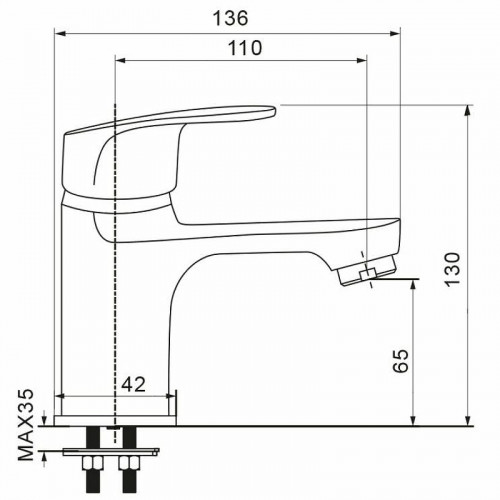 Смеситель для раковины WesnaArt Ocean OCE12-210 Хром