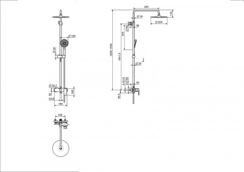 Душевая система Aquatek Ника AQ2860MB цвет Черный матовый