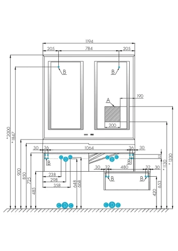 Зеркало Aquaton Сакура 120 1A249702SKW80 Белое стекло