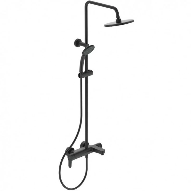 Душевая система Ideal Standard Cerafine Model O BC525XG Черный шелк латунь на стену