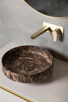 Раковина-чаша Boheme Corian 40 801-ED Emprador искусственный камень (литьевой мрамор) накладная